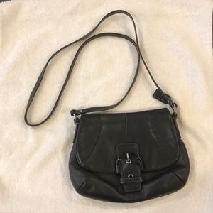 Black leather Coach bag